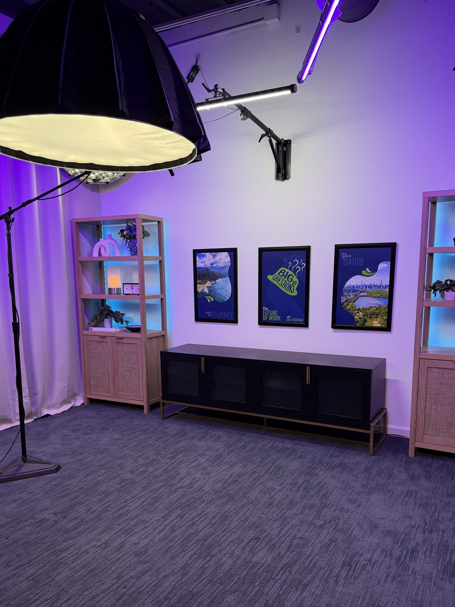 A custom set dressed for a client's show